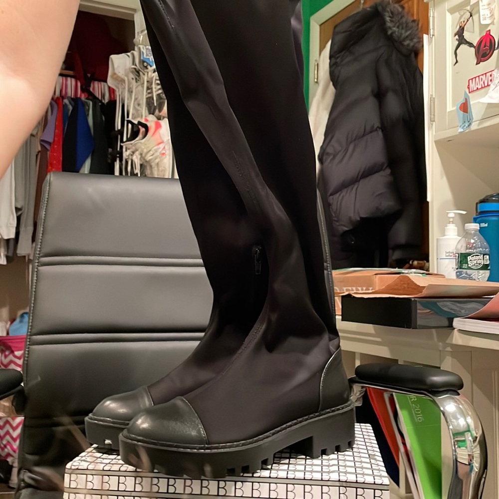 NewBella Black Knew High Boots